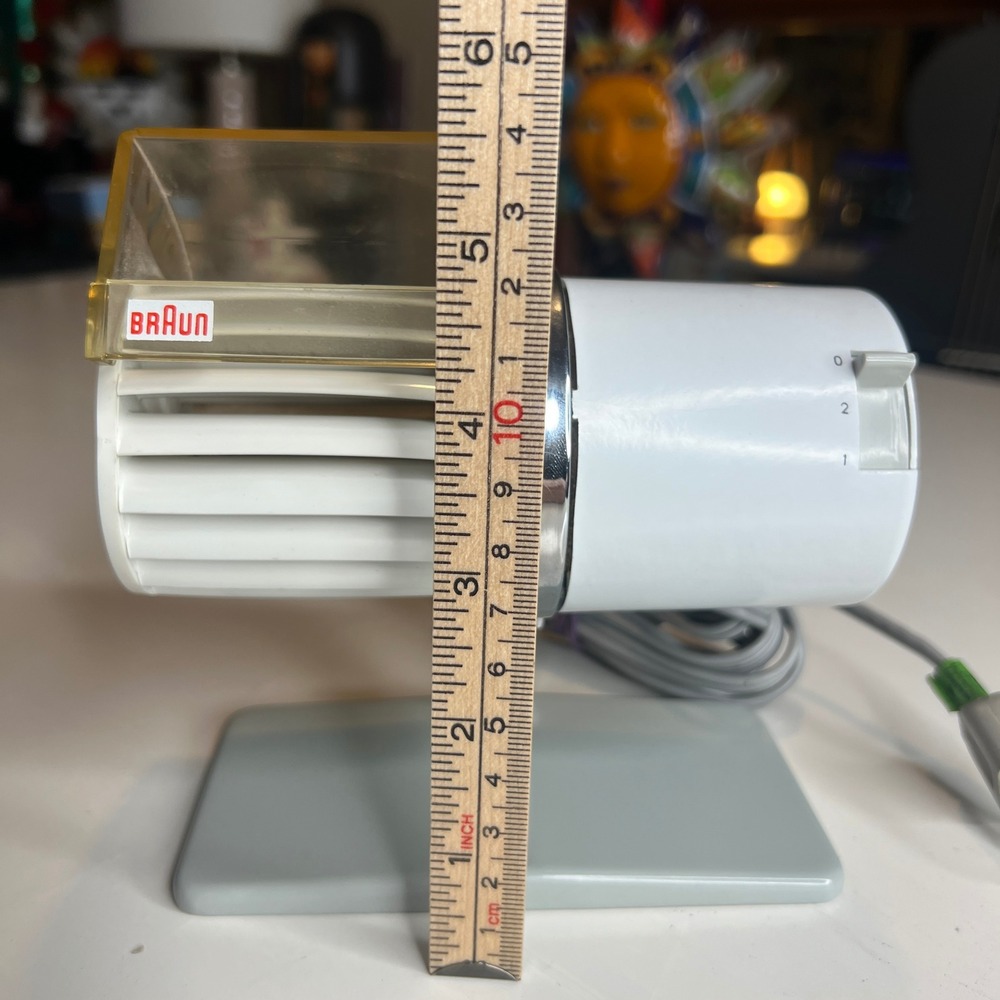 Vintage Braun HL 1 C Desk Fan Reinhold Weiss Dieter Rams Design White MCM 1960s - Picture 7 of 8